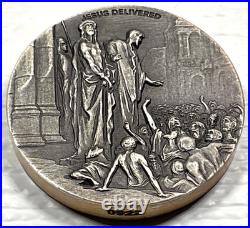 Biblical Series Jesus Delivered to be Crucified Niue 2 oz Silver Coin #922/1499