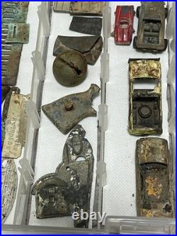 Big Lot of Metal Detecting Finds- Old Coins, Jewelry, Silver, Antiques, Etc