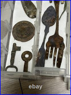 Big Lot of Metal Detecting Finds- Old Coins, Jewelry, Silver, Antiques, Etc