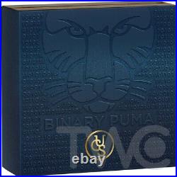 Binary Puma Binary World 2 oz Antique finish Silver Coin 0,001 Ether UCS 2023