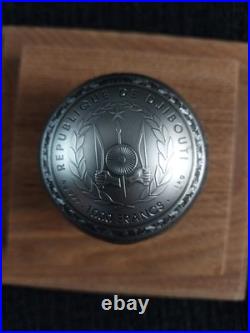 Buffalo Big Five 1 kilo Antique finish Spherical Silver Coin CFA Djibouti 2024 Buffalo Big Five 1 kilo Antique finish Spherical Silver Coin CFA Djibouti 2024