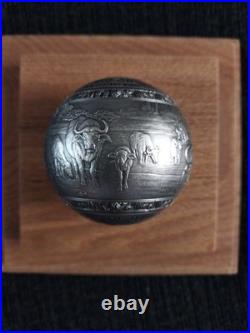 Buffalo Big Five 1 kilo Antique finish Spherical Silver Coin CFA Djibouti 2024 Buffalo Big Five 1 kilo Antique finish Spherical Silver Coin CFA Djibouti 2024