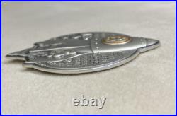 Bullion 1 oz. 999 Fine Silver Bitcoin Rocket Shaped High Relief Coin Antiqued $