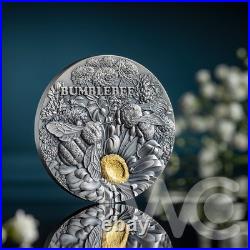 Bumblebee Nature Architects 2 oz Antique finish Silver Coin 10 cedis Ghana 2023 Bumblebee Nature Architects 2 oz Antique finish Silver Coin 10 cedis Ghana 2023