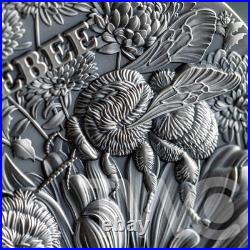 Bumblebee Nature Architects 2 oz Antique finish Silver Coin 10 cedis Ghana 2023 Bumblebee Nature Architects 2 oz Antique finish Silver Coin 10 cedis Ghana 2023