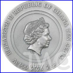 Bumblebee Nature Architects 2 oz Antique finish Silver Coin 10 cedis Ghana 2023 Bumblebee Nature Architects 2 oz Antique finish Silver Coin 10 cedis Ghana 2023