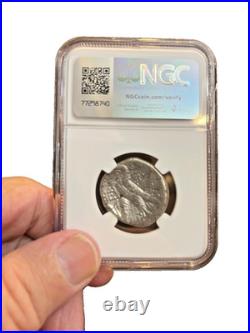 CLEOPATRA VII SILVER Tetradrachm, Ptolemaic Kingdom, 37/38 BC (NGC-FINE)