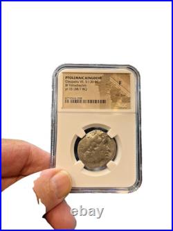 CLEOPATRA VII SILVER Tetradrachm, Ptolemaic Kingdom, 37/38 BC (NGC-FINE)