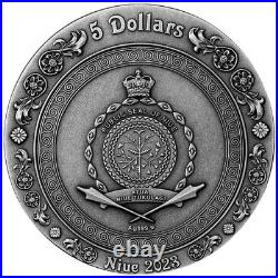 Calypso Greek Mythology 2 oz Antique finish Silver Coin 5$ Niue 2023