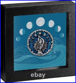 Calypso Greek Mythology 2 oz Antique finish Silver Coin 5$ Niue 2023