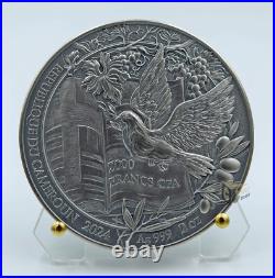 Cameroon 2024 Nativity Bible Stories Series 2 Oz Antiqued Silver Coin