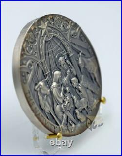 Cameroon 2024 Nativity Bible Stories Series 2 Oz Antiqued Silver Coin