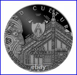 Cameroon World Cultures HAKA Antique Finish 2 Oz Silver Coin 2020 2000 Francs Cameroon World Cultures HAKA Antique Finish 2 Oz Silver Coin 2020 2000 Francs