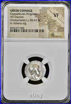 Cappadocia Kingdom 96BC-63BC Ancient Drachm Coin NGC Graded Ariobarzanes I VF