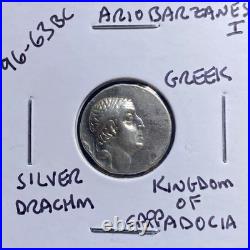 Cappadocia Kingdom 96BC-63BC Beautiful Ancient Drachm Silver Coin Ariobarzanes I