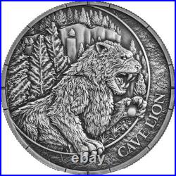 Cave Lion Oblivion 1 oz silver coin antiqued Liberia 2026