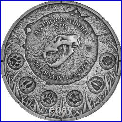 Cave Lion Oblivion 1 oz silver coin antiqued Liberia 2026