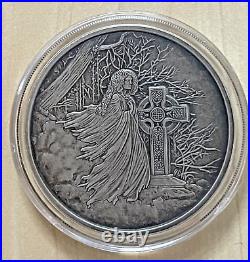 Celtic Lore 1 oz silver antique round Banshee limited edition 2000 COA Coin #320