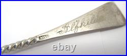 Coin/Sterling Silver 1890 Antique Demi Tasting Twist Spoons Signed MM
