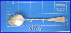 Coin/Sterling Silver 1890 Antique Demi Tasting Twist Spoons Signed MM