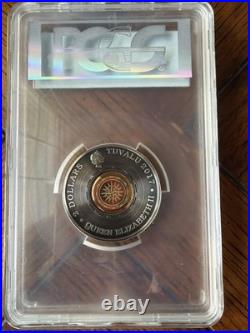 Compass 2017 2oz Silver Antiqued Coin PCGS PR70 First Strike