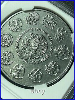 Complete 2018 Antiqued 8oz Silver Mexican Libertad 3 Coin Set Graded in MS-70