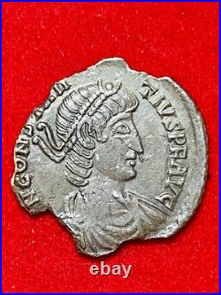 Constantius II AR Reduced Siliqua Arles AD 355-363, QUADRAGENNALIA, LUSTROUS, VF
