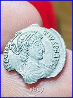 Constantius II AR Reduced Siliqua Arles AD 355-363, QUADRAGENNALIA, LUSTROUS, VF