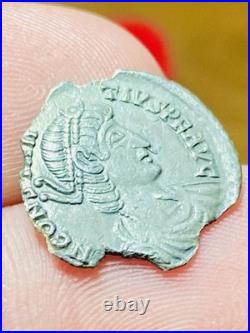 Constantius II AR Reduced Siliqua Arles AD 355-363, QUADRAGENNALIA, LUSTROUS, VF