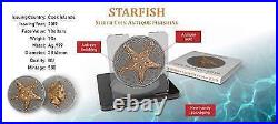 Cook Islands 2019 $1 Silver Star-Starfish Antique Finish 1 Oz Silver Coin