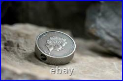 Cook Islands 2021 $5-Meteorite Impacts-La Ciénega 1 Oz Antique Silver Coin