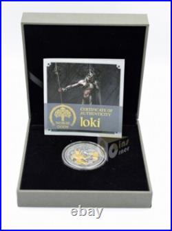 Cook Islands 2022 Loki Norse Gods 2 Oz High Relief Antique Silver Coin