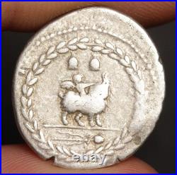 Cupid Riding Goat Denarius 85BC Ancient Roman Republic Silver Coin Apollo Fontei