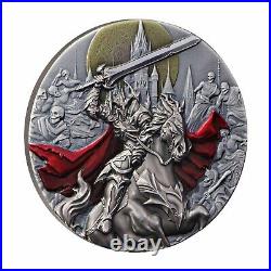 Darkness Rider 2024 2 Oz $5 Pure Silver Antique Finish High Relief Coin Liberi