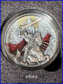 Darkness Rider 2024 2 Oz $5 Pure Silver Antique Finish High Relief Coin Liberi