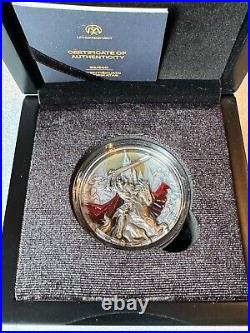 Darkness Rider 2024 2 Oz $5 Pure Silver Antique Finish High Relief Coin Liberi