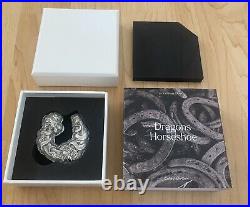 Dragon Horseshoe 2023 5000 Francs 1 oz Silver Antique Finish Tchad Mintage 688