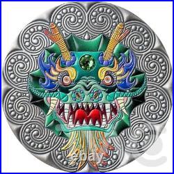 Dragon Mandala Collection 2 oz Antique finish Silver Coin 5$ Niue 2024