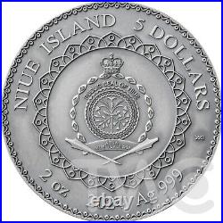 Dragon Mandala Collection 2 oz Antique finish Silver Coin 5$ Niue 2024