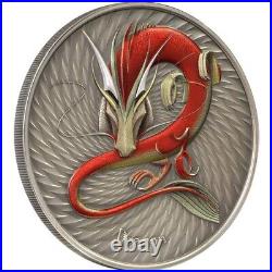 Dragon World of Cryptids 1 oz Antique finish Silver Coin 2$ Niue 2023