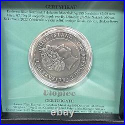 Drowner 2 oz Antique finish Silver Coin 5$ Niue 2022