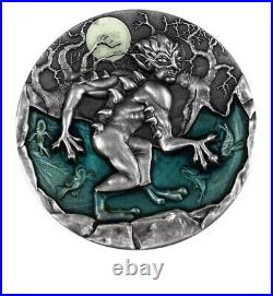 Drowner 2 oz Antique finish Silver Coin 5$ Niue 2022