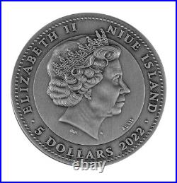 Drowner 2 oz Antique finish Silver Coin 5$ Niue 2022