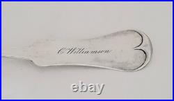 E & D Kinsey Large Coin Silver Spoon 59 Grams Cincinnati, Ohio 1840s