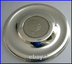 ENGLISH SOLID STERLING SILVER CHURCHILL 1965 COIN DISH BOWL 1971 78g