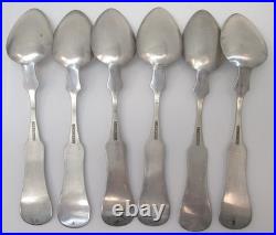 Early 1800s Coin Silver Spoons C. Asmann Erlanger KY Set of 6 MINT Conditon
