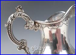 Early Unmarked American Coin Silver Creamer Milk Pitcher Antique Repousse 19th C