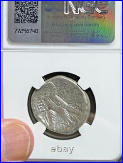 Egypt Cleopatra VII Silver AR Tetradrachm, Ptolemaic Kingdom, 37 BC, NGC-Fine