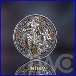 Erato and Polyhymnia The Nine Muses Silver Coin 2 oz CFA Cameroon 2026 Erato and Polyhymnia The Nine Muses Silver Coin 2 oz CFA Cameroon 2026