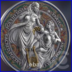 Erato and Polyhymnia The Nine Muses Silver Coin 2 oz CFA Cameroon 2026